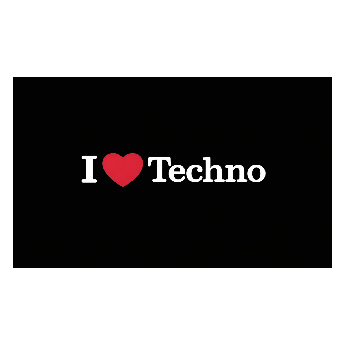 I Love Techno Flag